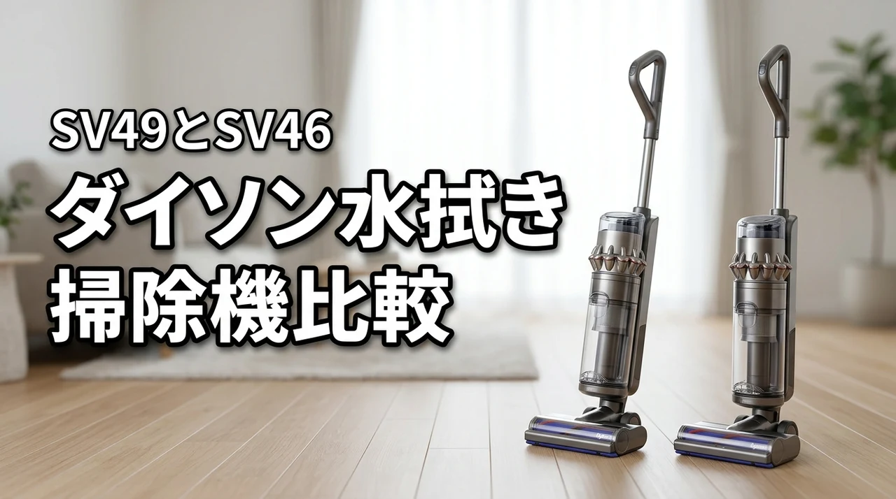 ダイソン水拭き掃除機SV49 SUとSV46 SUを比較！違いはここ