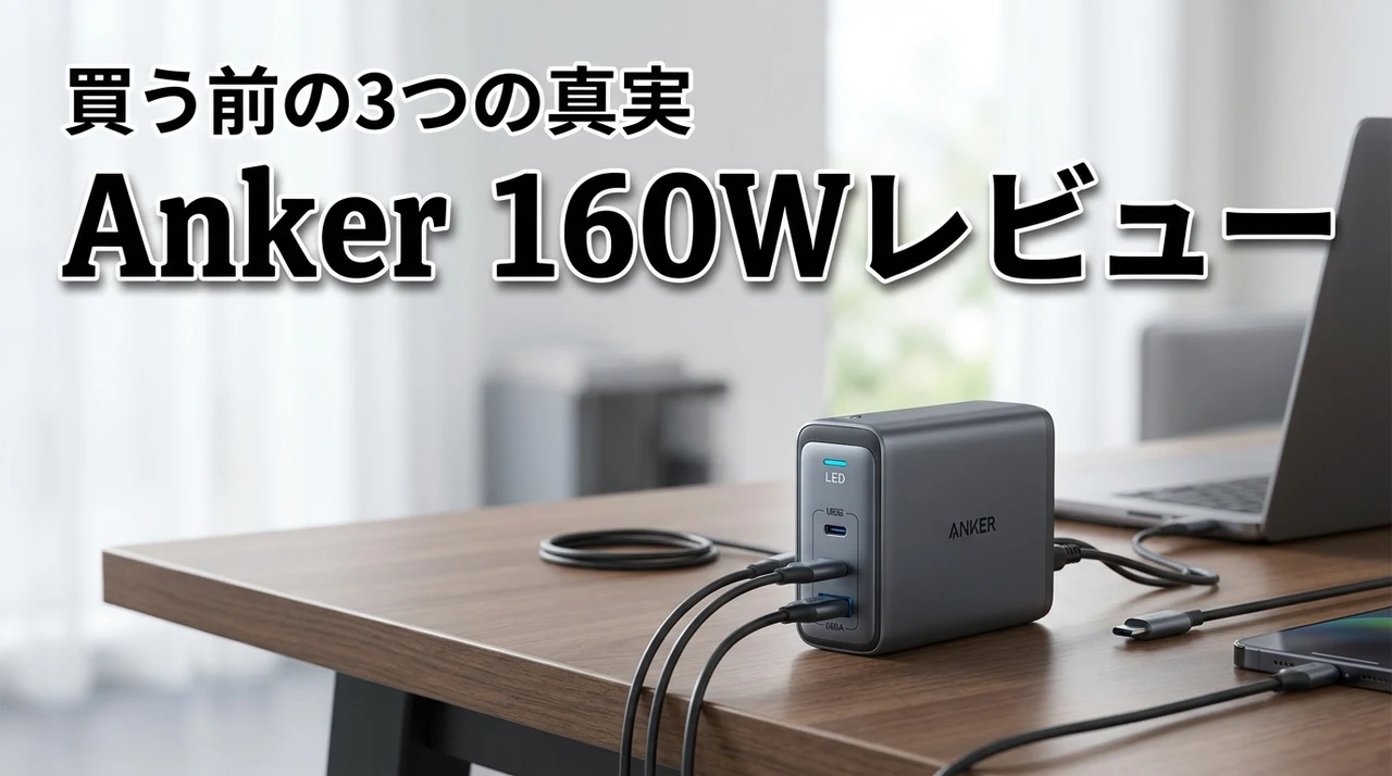 Anker Prime Charger 160Wのレビューは?買う前に知りたい3つの真実