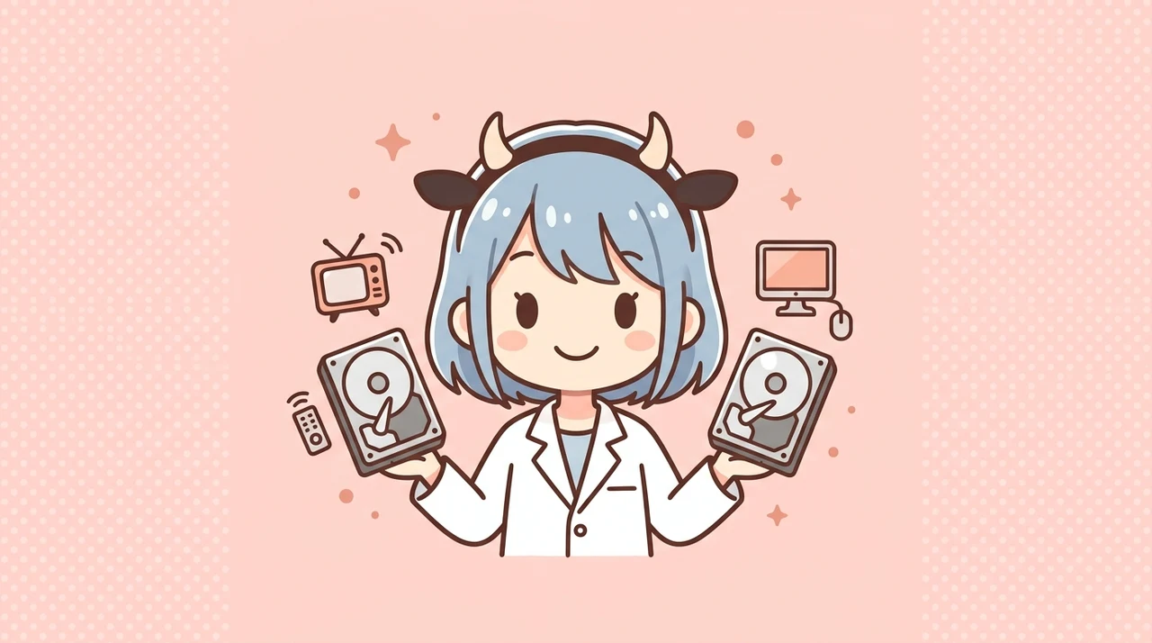 テレビ録画とPC用途の適合性を比較