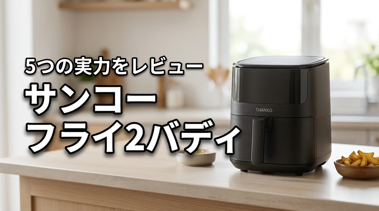 サンコーエアフライヤー「フライ2バディ」ARFR25HBKレビュー!5つの実力