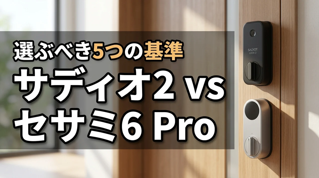 SADIOT LOCK 2とセサミSESAME 6 Proを比較！選ぶべき5つの基準