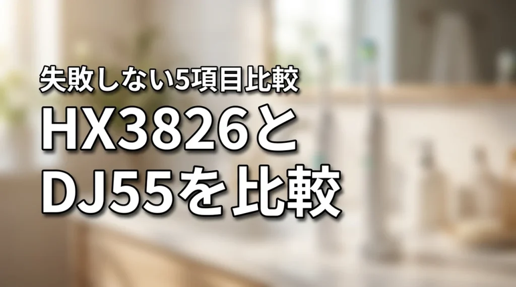 フィリップスHX3826とパナソニックEW-DJ55を5項目で比較!選び方