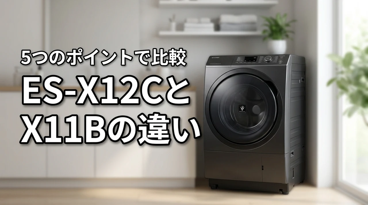 シャープES-X12CとES-X11Bの違いを5つのポイントで比較